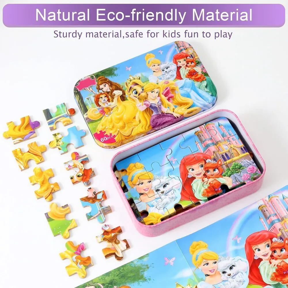 MZZOTOY Princess Puzzles for Kids Ages 4-8